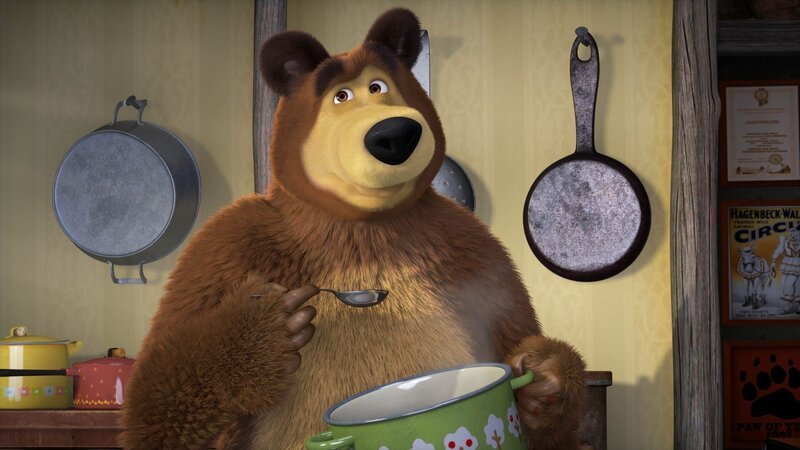 Der Bär liebt Hafergrütze zum Frühstück. – Bild: KiKA/​Animaccord LTD
