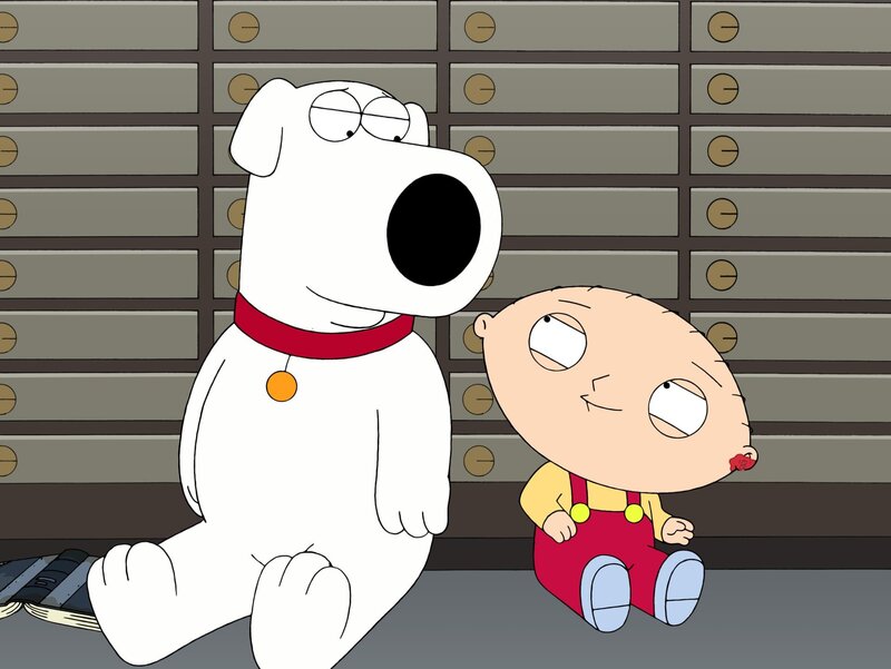 Durch einen dummen Zufall werden Brian (l.) und Stewie (r.) im Tresorraum einer Bank eingesperrt … – Bild: Twentieth Century Fox Film Corporation