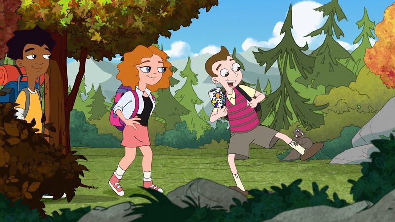 L-R: Zack Underwood (voiced by Mekai Curtis), Melissa Chase (voiced by Sabrina Carpenter), Milo Murphy (voiced by ‚Weird Al‘ Yankovic) – Bild: Disney Channel (DE)