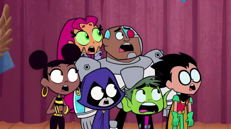 v.li.: Bumblebee, Starfire, Raven, Cyborg, Beast Boy, Robin – Bild: The Cartoon Network, Inc.