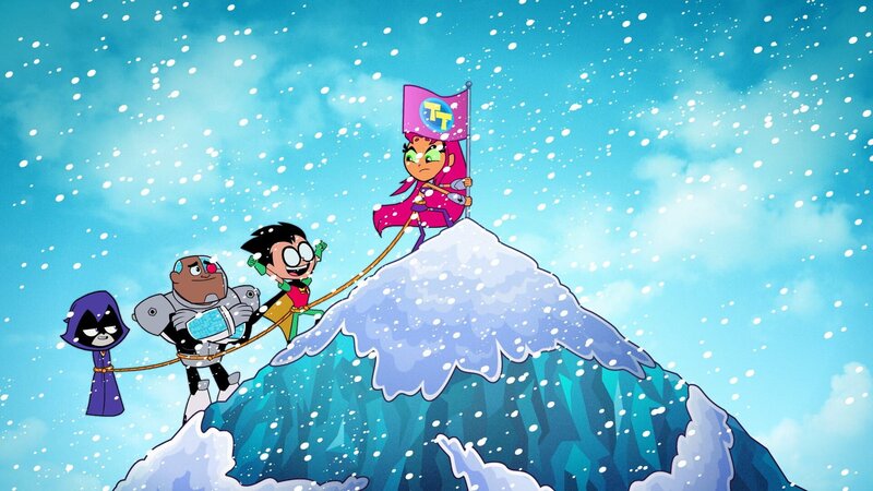 v.li.: Raven, Cyborg, Robin, Starfire – Bild: TM and © 2020 The Cartoon Network, Inc. A WarnerMedia Company. All Rights Reserved.