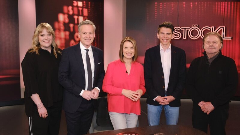 Stefanie Reinsperger, Tarek Leitner, Barbara Stöckl, Aaron Gruen, Kurt Pongratz. – Bild: ORF/​Günther Pichlkostner