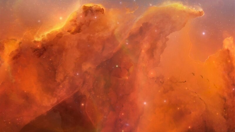 Gigantische Gas- und Staubwolken im All liefern das Material, aus dem neue Sterne und Galaxien entstehen. – Bild: Windfall Films Ltd./​ WeltN24 GmbH