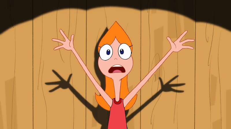 „Disneys Phineas und Ferb“, „Danville im Dunkeln /​ Der Tag zuvor.“ Danville im Dunkeln:Dank Dr. Doofenshmirtz’ neuester Erfindung fällt in ganz Danville der Strom aus. In der Dunkelheit funktionieren seine traurigen, mitleidserregenden Augen, die ihm die Maschine verliehen hat, so gut, dass er seinem Bruder Roger einen Besuch abstattet. Diesen möchte Doofenshmirtz mit seinen Augen so einlullen, dass Roger ihn zum neuen Bürgermeister ernennt. Perry kann sich im letzten Moment aus der Gefangenschaft seines Widersachers befreien und den Schalter für das Kraftwerk umlegen. Als das Licht wieder da ist, funktionieren Doofenshmirtz’ Augen nicht wie erhofft. – Bild: 2012 Disney Enterprises, Inc. All rights reserved.