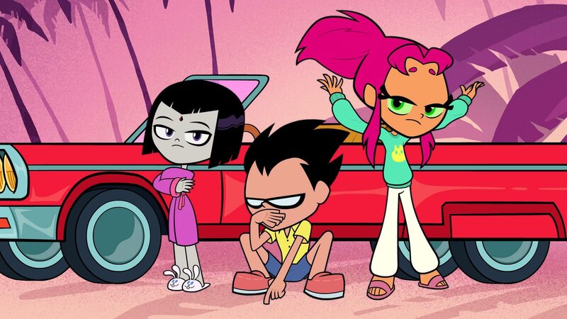 v.li.: Raven, Robin, Starfire – Bild: TM and The Cartoon Network, Inc. A WarnerMedia Company.