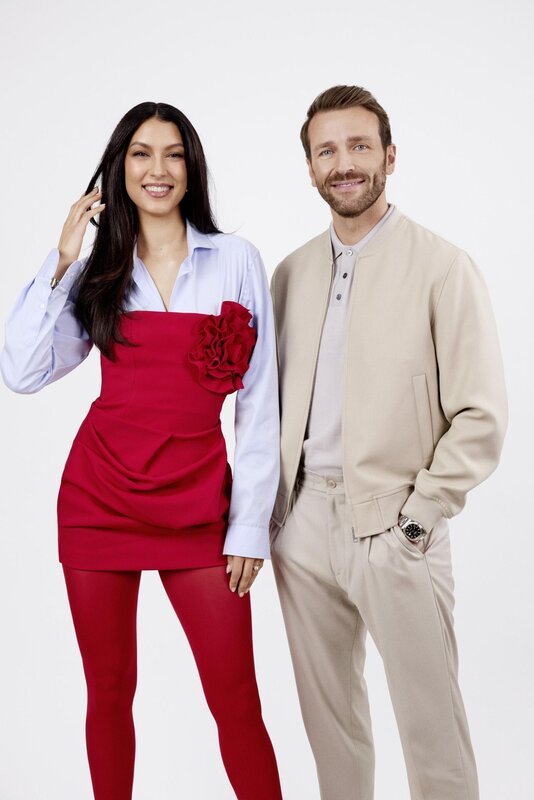 Rebecca Mir (l.); Christian Düren (r.) – Bild: ProSieben /​ Marina Geckeler