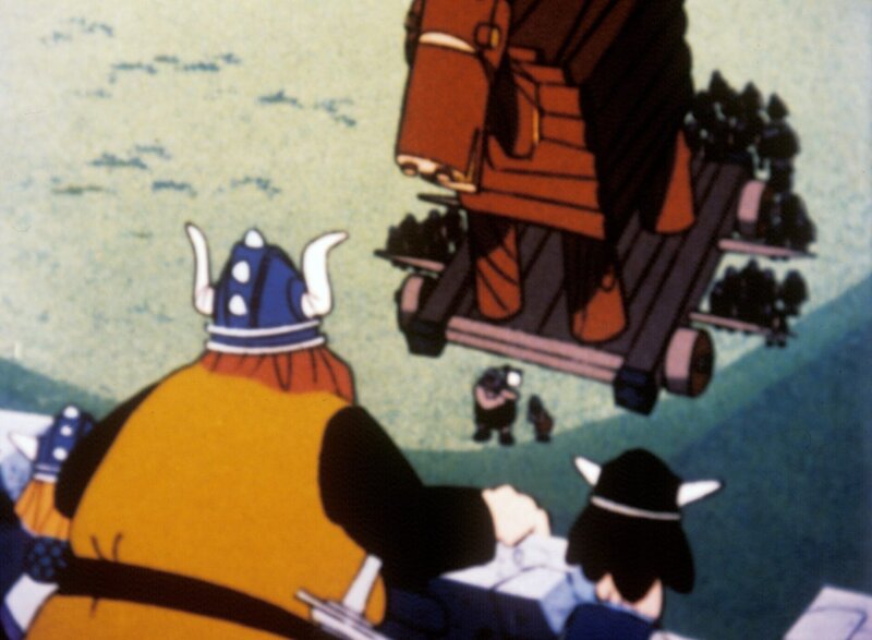 Halvar soll das Pferd als Friedensgeschenk in ng nehmen. – Bild: ORF/​Apollo Filmverleih