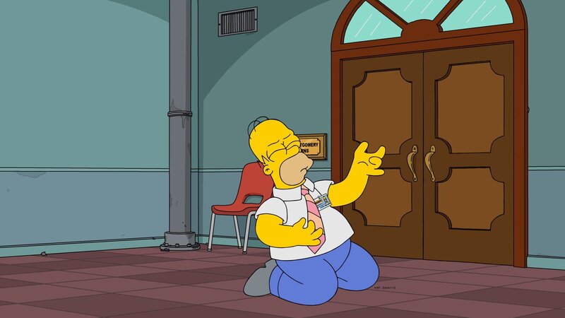 „Die Simpsons“, „Der Mentor.“ Homer bekommt erstmals Lust, zu arbeiten. Schuld daran ist der 35-jährige Jungunternehmer Mike Wegman. Seit Jahren eifert er Homer nach. Um endlich sein großes Idol kennenzulernen, hat Mike keine Mühen gescheut und sogar einen unterbezahlten Job als Praktikant in Mr. Burns’ Atomkraftwerk angenommen. Da trifft es sich gut, dass Homer gerade zum Supervisor der Atomkraftwerkspraktikanten degradiert wurde. Doch überall, wo die beiden auftauchen, hinterlassen sie einen Scherbenhaufen. – Bild: ORF