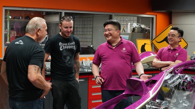 Paul Teutul, Sr. (l.) Andy Chang (2.v.r.), Trevor Teo (r.) – Bild: Discovery Communications