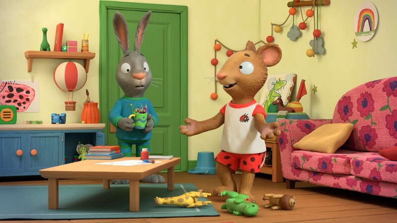 Pip findet es zu chaotisch bei Posy und möchte Ordnung schaffen. – Bild: ZDF/​Magic Light Pictures LTD 2023