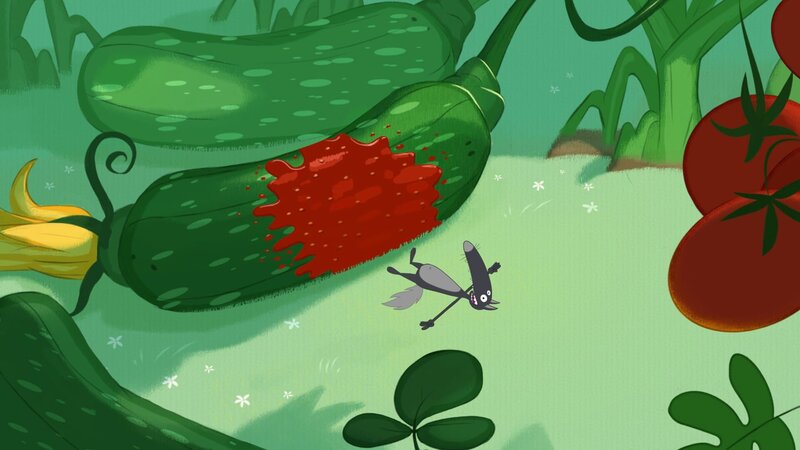 Wolfs Erfolg als Gärtner ist umwerfend. – Bild: KiKA/​Samka Productions