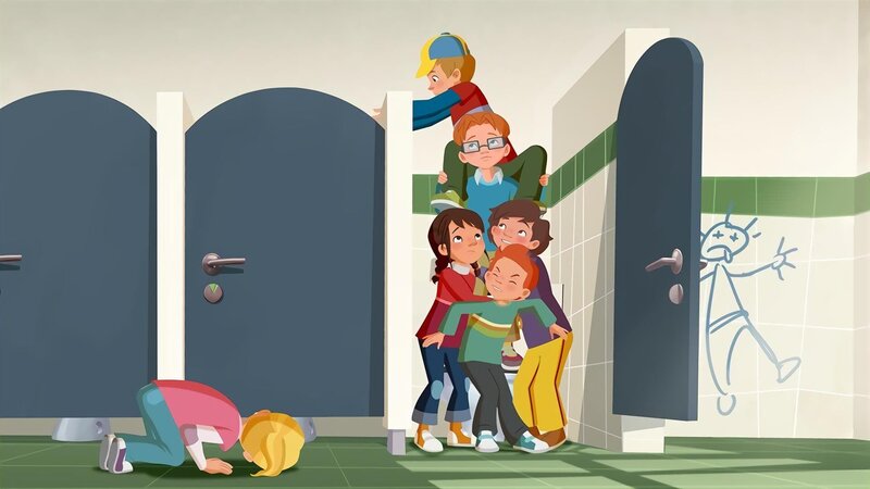 Die Kinder aus dem Möwenweg kommen Fritzi zu Hilfe. – Bild: ZDF/​WunderWerk