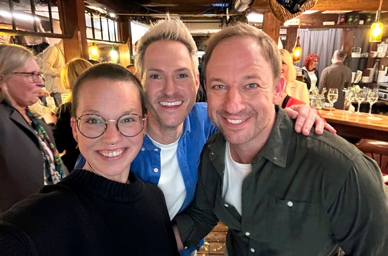 (v.i.n.r.) Stefanie Heinzmann, Marcel Wagner und Tobias Kämmerer. – Bild: HR