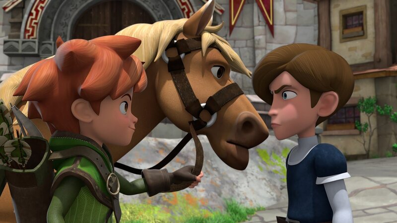 Peter, der Mistherzige (re.), kann es Robin (li.) nicht verzeihen, dass er ihn lächerlich gemacht hat. – Bild: ZDF