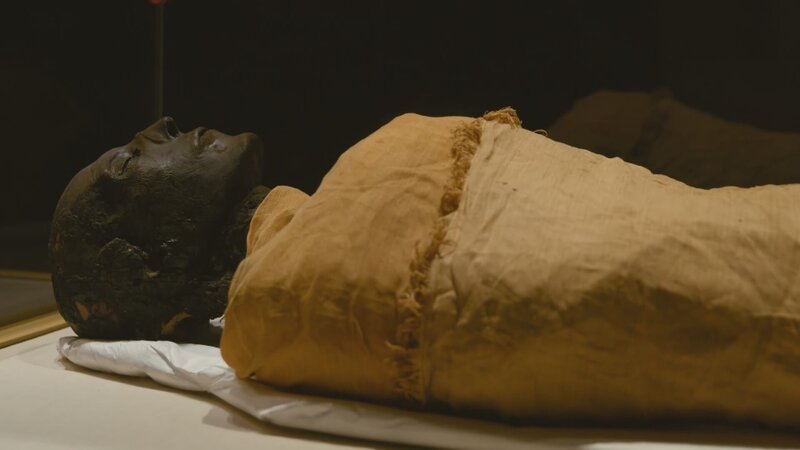 Die Mumie von Pharao Sethos I. wird im Nationalmuseum der ägyptischen Zivilisation in Kairo aufbewahrt. – Bild: ZDF