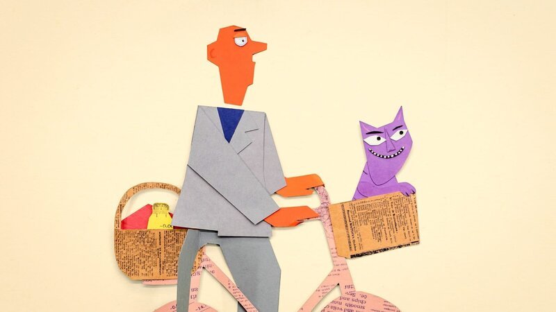 Mr. Paper und seine Katze machen einen Ausflug. – Bild: ORF/​Global Screen/​Mockingbird Productions