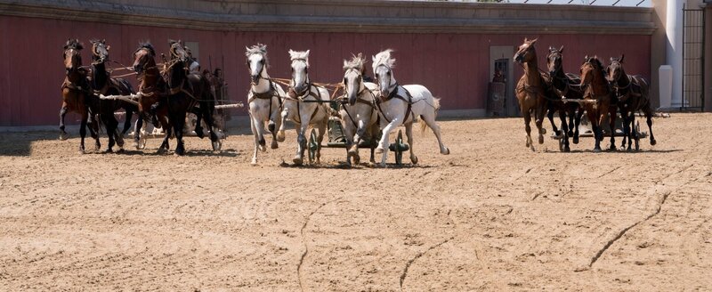 Spielszene: Wagenrennen. – Bild: ZDF