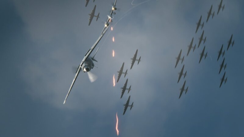 German flying  ‚Ace‘ Heinz Knoke’s Bf ME109 being chased  by a US P38 lightening. – Bild: National Geographic