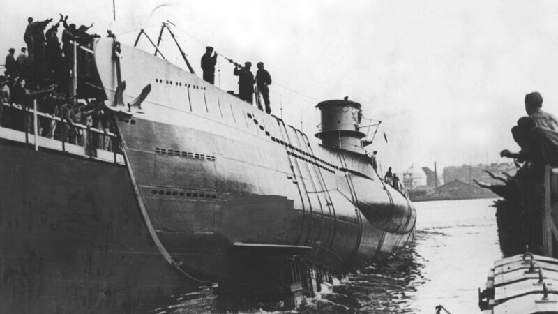 Typ VII U-Boot-Start, Januar 1941. – Bild: RTL /​ 2024 WildBear Entertainment. /​ Krieg auf dem Wasser