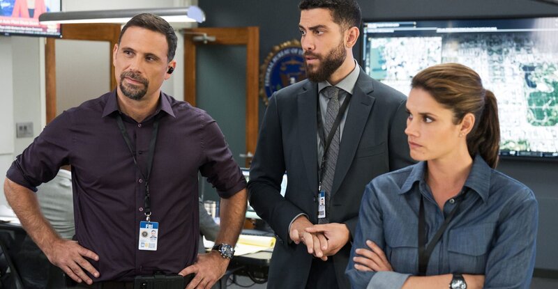 (v.l.n.r.) Jubal Valentine (Jeremy Sisto); Special Agent Omar Adom ‚OA‘ Zidan (Zeeko Zaki); Special Agent Maggie Bell (Missy Peregrym) – Bild: 2019 CBS Broadcasting, Inc. All Rights Reserved. /​ Mark Schafer Lizenzbild frei