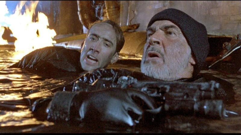 Können Stanley Goodspeed (Nicolas Cage) und John Patrick Mason (Sean Connery, re.) die Katastrophe noch rechtzeitig verhindern? – Bild: VOX