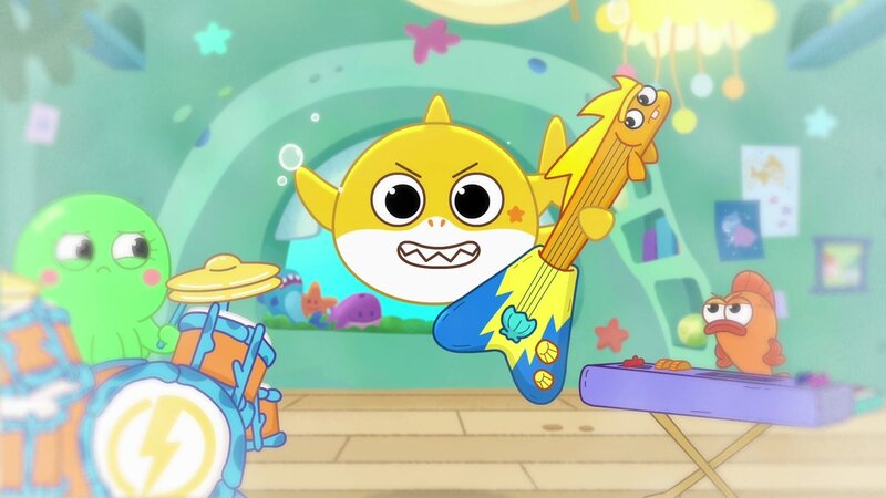 L-R: Vola, Baby Shark, William – Bild: Nickelodéon Junior