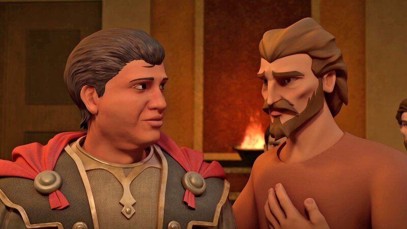 (v.l.) Kornelius und Petrus – Bild: Bibel TV