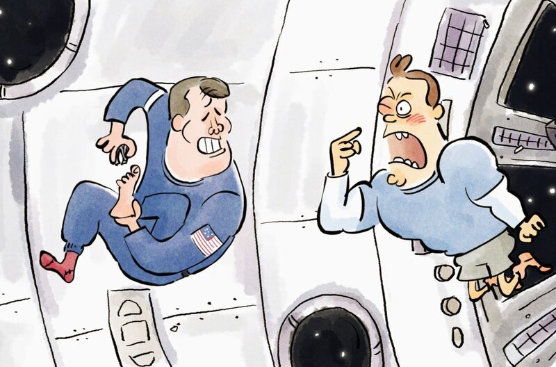 Was passiert, wenn ein Verbrechen nicht auf der Erde begangen wird – sondern in einer Raumstation oder auf dem Mond? – Bild: Folimage/​Ex Nihilo