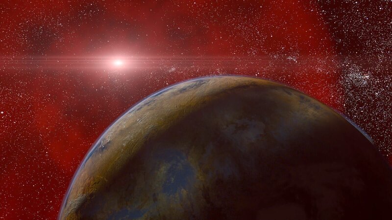 Proxima Centauri b gilt als erdnächster der bisher entdeckten Exoplaneten. Er umkreist 4,2 Lichtjahre von der Erde entfernt den Stern Proxima Centauri. – Bild: Windfall Films Ltd./​ WeltN24 GmbH