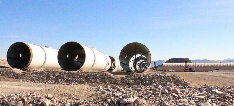 LAS VEGAS – Construction of the Hyperloop in the Nevada desert where workers are building a high-speed transportation system of the future which will allow people to travel from Los Angeles to Las Vegas in minutes. – Bild: National Geographic