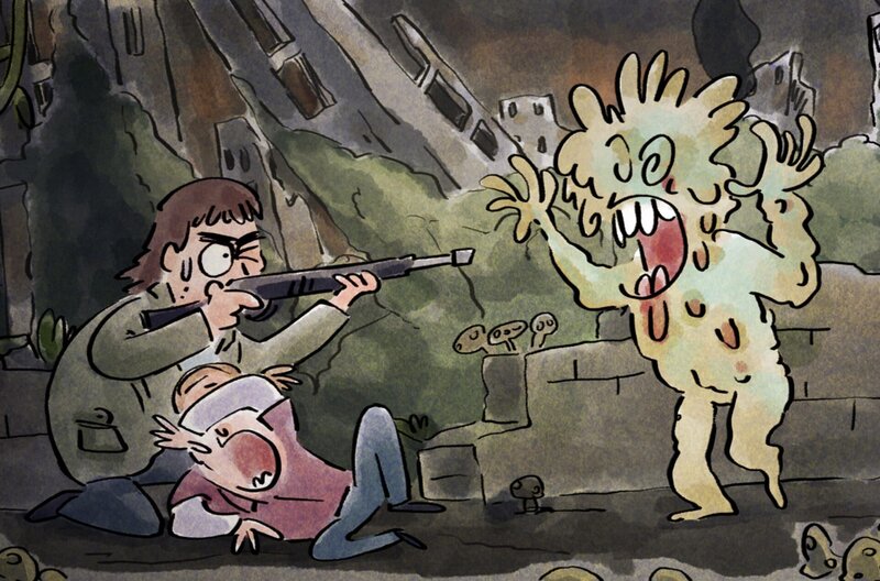 In der Serie „The Last of Us“ verwandeln sich Menschen in Zombies, weil ihr Gehirn von einem Pilz befallen wurde. Solche gemeinen Parasiten gibt es wirklich, aber nur Ameisen sind davon betroffen. – Bild: Folimage/​Ex Nihilo