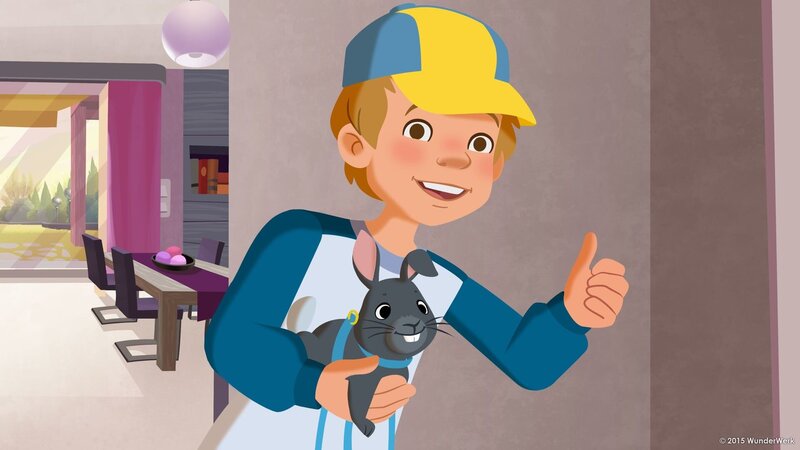 Petja hat Puschelchen vor den Voisins gerettet. – Bild: ZDF/​WunderWerk