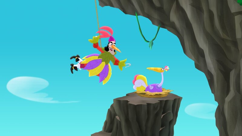 JAKE AND THE NEVER LAND PIRATES – „A Feather in Hook’s Hat“ – When Captain Hook tries to pluck one of the Sing-Songbird’s feathers for his hat, Jake, Izzy, Cubby and Skully must stop him. This episode of Disney Junior’s „Jake and the Never Land Pirates“ airs TUESDAY, JUNE 5 (8:30⁠–⁠9:00 a.m., ET/​PT) on Disney Channel and will also air on the new Disney Junior channel. (DISNEY JUNIOR) CAPTAIN HOOK – Bild: Disney