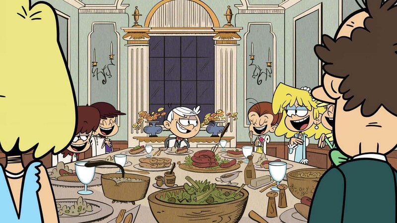 L-R: Rita, Lynn, Luna, Lincoln, Luan, Lori, Leni, Lynn Loud Sr. – Bild: Viacom International Inc.