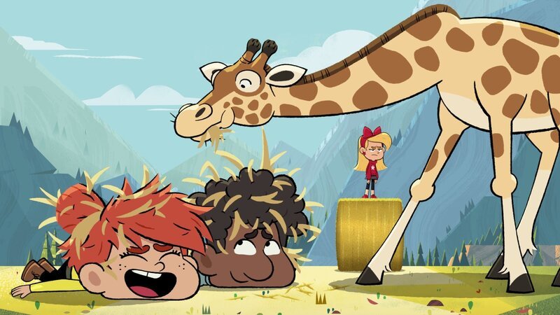Maeva ist beleidigt, denn sie glaubt, dass Taylor und Tommy bei der Zooolympiade schummeln. – Bild: ZDF