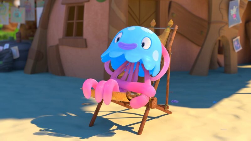 Takolo macht es sich gemütlich. Beim Geschichtenabend möchte er schön ausgeruht sein. – Bild: KiKA/​ZODIAK KIDS STUDIO FRANCE/​ANIMOKA