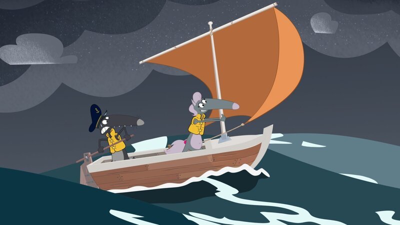 Wolfine genießt das Abenteuer – im Gegensatz zu Wolf. – Bild: KiKA/​Samka Productions
