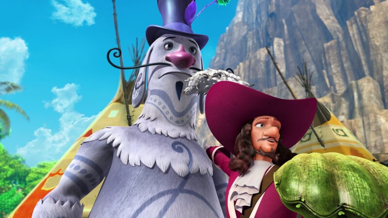 Hook ist es gelungen, die Muschel in seine Hände zu bekommen. Nun hat er die Macht über Barrum und kann sich von ihm wünschen, was er will. – Bild: ZDF/​(c) 2014 DQ Entertainment