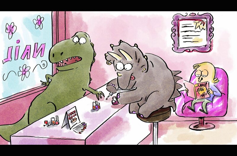 Der T-Rex: furchteinflößende Zähne –  aber winzige Ärmchen – Bild: Folimage/​Ex Nihilo