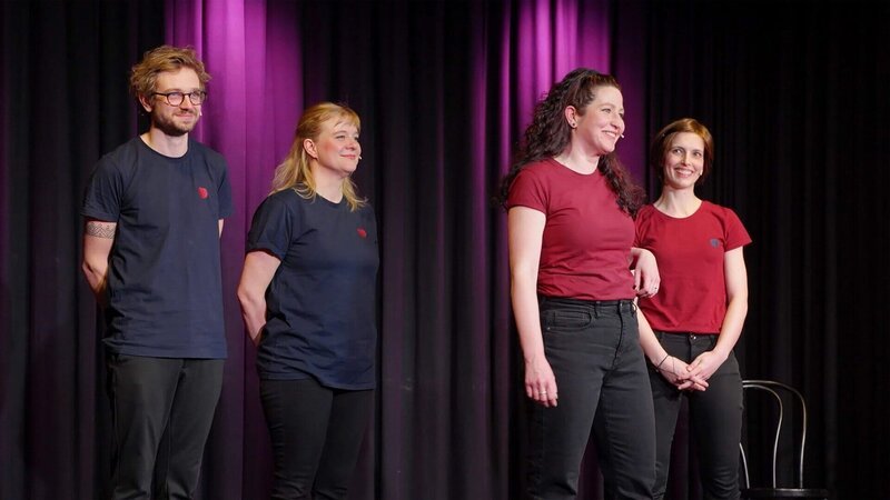 Björn Bongaards, Simone Schwegler, Melanie Baumann, Emilia Weber – Bild: SRF/​zVg