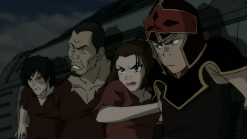 L-R: Zuko, Chit Sang, Suki, Sokka – Bild: Nicktoons