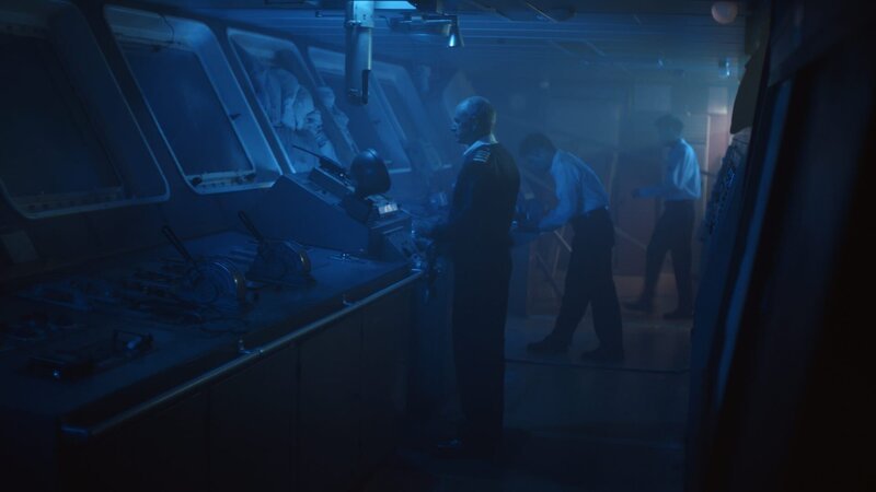 Die Vorgänge auf der Caledonian Star am 2. März 2001, als das Schiff in einem schweren Sturm geriet und mit einer Monsterwelle kollidierte, wurden durch aufwendiges Reenactment nachgestellt. – Bild: ZDF