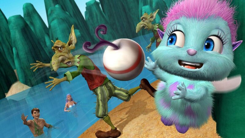 Bibble (re.) freut sich: Nori und Nalu (re.) haben zueinander gefunden und Lavernas Gehilfen sind erledigt! – Bild: MATTEL ENTERTAINMENT