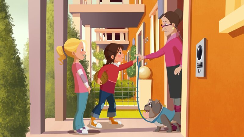 Frau Voisin hat für einen Hund kein gutes Händchen; Tara und Tineke schon. – Bild: ZDF/​WunderWerk