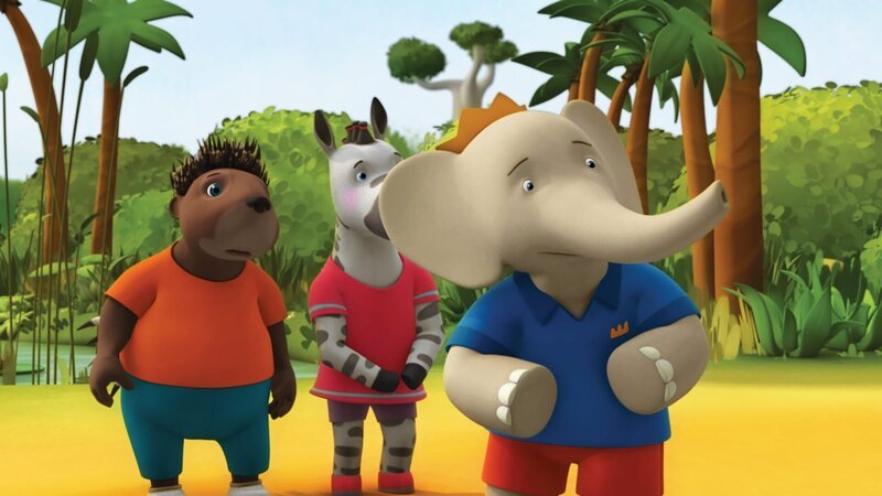 Munroe, Zawadi und Badou sind besorgt. Das Rendezvous zwischen Frau Strauß und Galopp verläuft nicht wie geplant. – Bild: KiKA/​Nelvana Limited/​TeamTO/​TF1