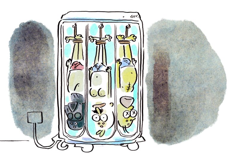 Professor Schnauzbart erklärt, wie die Technik richtig funktioniert, damit man am Ende nicht wie ein aufgetautes Gulasch aussieht … – Bild: Folimage/​Ex Nihilo