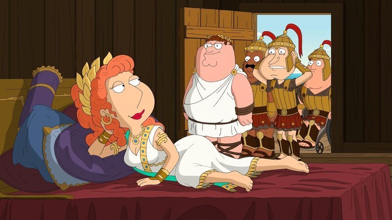 (v.l.n.r.) Lois Griffin; Peter Griffin; Cleveland Brwon; Glenn Quagmire; Joe Swanson – Bild: Twentieth Century Fox Film Corporation