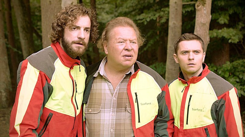 Die drei Titelhelden, die Forstarbeiter Kalle (Fridolin Sandmeyer), Paul (Gerhard Polacek) und Boris (Bejo Dohmen) – Bild: SR/​Thomas Scherer