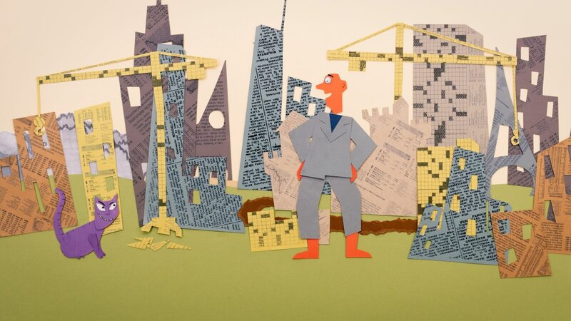 Baut sich eine Stadt: Mr. Paper. – Bild: ORF/​Global Screen/​Mockingbird Productions
