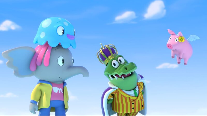 Ist doch klar! – Als Kaleb seinen königlichen Becher verloren hat, helfen ihm die Freunde beim Suchen. – Bild: ZODIAK KIDS STUDIO FRANCE/​ ANIMOKA